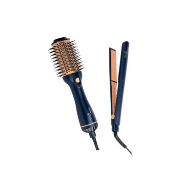 Imagem de Kit Taiff Gloss Blue Bivolt - Chapinha 230ºc  + Escova Modeladora 1200W