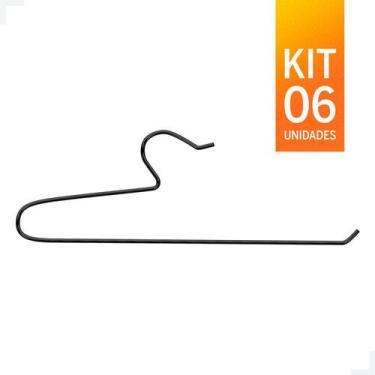 Imagem de Kit de Cabides Calceiro Luxo Preto - 6 Unidades para Uma Solução Práti