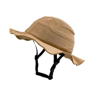 Imagem de YIJU Capacete de bicicleta, boné adulto, elegante, proteção solar, chapéu tipo pesca, para mulheres, unissex, ciclismo, equitação, Yellow M