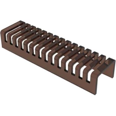 Imagem de Amostra De Acrílico Floor Tile Display Rack Com 14 Slots Para Cartão Bancada Cerâmica Quartzo Stone Plate Suporte De Amostra Tabletop Translúcido Mármore Telha Display Rack, Brown, 60x10x13cm