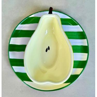 Imagem de Bowl Pera em Cerâmica, 320ml Decorativo, Pintado à Mão, 5,5x10,5x17cm