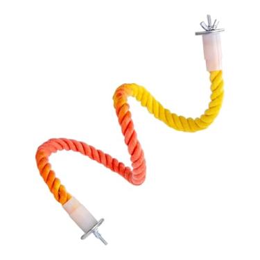 Imagem de Ioensy Suporte de escalada para poleiro de corda para pássaros, brinquedo dobrável, acessórios para gaiola, suporte resistente a mordidas para papagaios, 60cm
