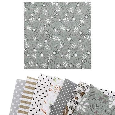 Imagem de RiToEasysports Suíte de Roupa de Cama de Tecido de Algodão Pré-cortado Quadrados Variados Artesanato DIY 7 Peças para Quilting Costura Decoração de Casa Cor Brilhante Padrão Floral Claro Tamanho 50