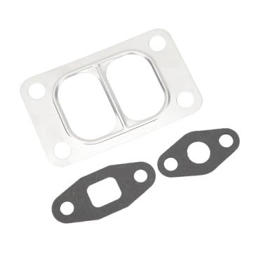 Imagem de Junta Turbo de Entrada Dividida, Junta de Flange Turbo, Conjunto de Junta de Flange de Turbina de Rolagem Dupla de Aço Inoxidável Com 4 Parafusos