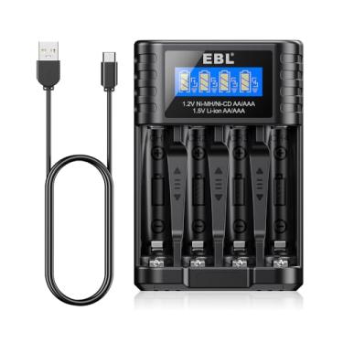 Imagem de MPOWER - Carregador de Pilhas Rápido USB-C para AA AAA Recarregáveis – Compatível com 1.5V Li-ion e 1.2V NiMH/NiCD – Carregamento Inteligente e Eficiente