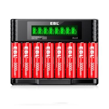 Imagem de MPOWER - Carregador Inteligente 8 Slots para Pilhas AA AAA NiMH/NiCD 1.2V/1.5V Bivolt Rápido Smart Auto Identificação - Carga Segura e Eficiente para Baterias Recarregáveis