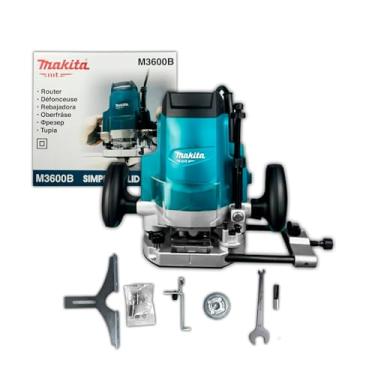 Imagem de MAKITA Tupia M3600B 12MM 22.000RPM 1650W para Marcenaria + Acessórios Profissional - 110v