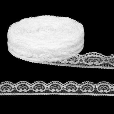 Imagem de Rolo de fita de renda branca de 30 metros, acabamento de renda para costura, embrulho de presente, projetos de artesanato, decoração de casamento, decoração de vestido