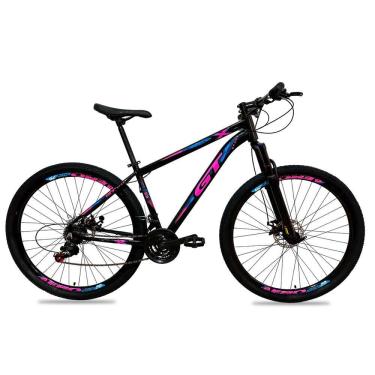 Imagem de Bicicleta Aro 29 Alumínio Freio a Disco 24 Marchas – Quadro 15" – Azul Rosa