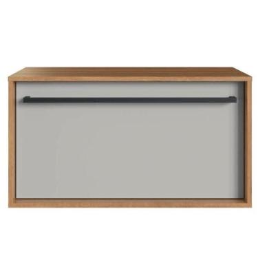 Imagem de Gabinete Para Banheiro 01 Gaveta 80cm Proddy Mel Arenas - MILANI MOVEL