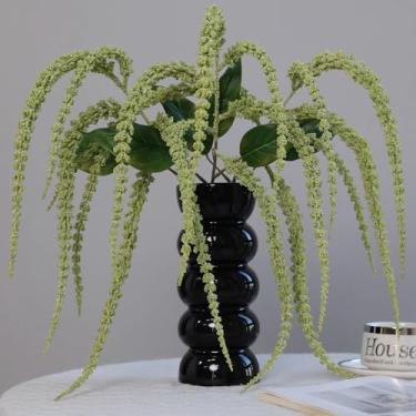 Imagem de Evlasumflow 3 peças de amaranto artificial, 48 cm, lágrimas falsas para amantes, plantas penduradas para arranjo floral, buquês de vasos, decoração de casamento, escritório em casa, (verde claro)
