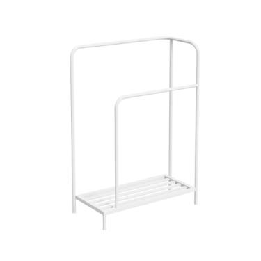 Imagem de porta-toalhas Toalheiro de chão, rack armazenamento para banheiro doméstico, leve, luxuoso, para, sem perfuração(Branco)