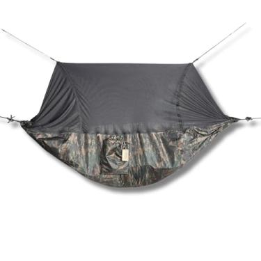 Imagem de Rede de Camping Militar Camuflada Safo Mosquiteiro, Ultraleve, Resistente, Proteção Contra Insetos, Fácil de Montar, Ideal para Acampamento, Trilha, Pesca Suporta 120kg (MULTICAMBLACK)