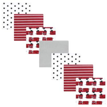 Imagem de Hudson Baby Cobertores infantis de flanela de algodão para meninos, pacote com 7, caminhão de bombeiros, tamanho único