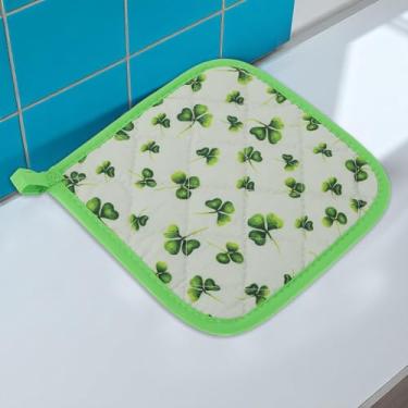 Imagem de Generic 1 suporte de panela quadrado trevo resistente ao calor almofada de algodão célula fechada espuma verde 16,69 x 16,69 polegadas