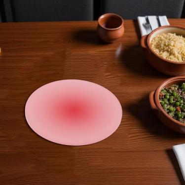 Imagem de Generic 1 peça de porta-copos redondo de acrílico vermelho 9,5 x 9,5 x 0,3 cm