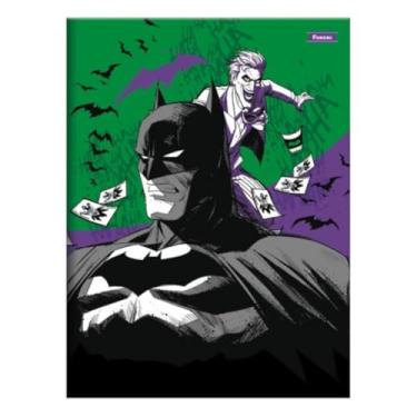 Imagem de Foroni Caderno Brochura Batman, Capa Dura com Acabamento Brilhante, 80 Folhas Pautadas, 14 x 20 cm, para Uso Escolar, Tema Super-Herói