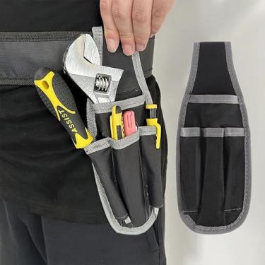 Imagem de Bolsa de cinto de ferramentas pequena, multifuncional, bolsa de cintura, bolso para eletricista, bolsa de ferramentas, organizador portátil, kit de chave de fenda, suporte de manutenção