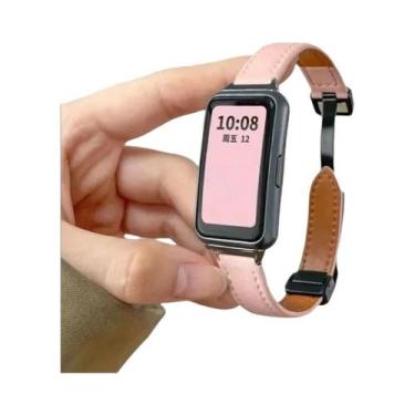 Imagem de Pulseira De Couro Magnética Para Huawei Band 10 9 8, Substituição De P