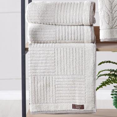 Imagem de Toalha De Rosto Essenza 100% Algodão 450g-m² 50x75cm Tessi Natural Linhas