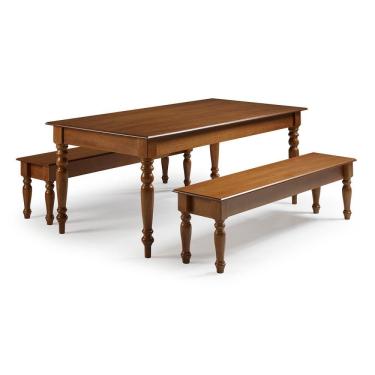 Imagem de Conjunto de Mesa com 2 Bancos M5917 Imbuia Verniz