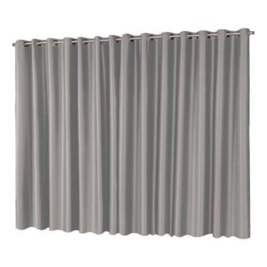 Imagem de Cortina Tecido Blackout Toque De Seda 2,80M X 1,80M - Cinza