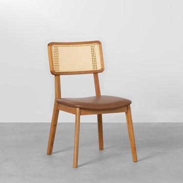 Imagem de Cadeira Lalá Encosto Palha Creme - Whisky