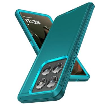 Imagem de Capa compatível com iPhone 13 Pro Max: capa para smartphone com design 3 em 1 de corpo inteiro com proteção à prova de choque para 13 Pro Max, azul-petróleo