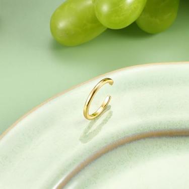 Imagem de 4 anéis de dedo banhados a ouro 14K para mulheres ajustáveis na moda anéis de dedo do pé aberto joias de praia, Cobre, Sem pedra preciosa