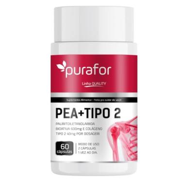 Imagem de 1 Suplemento Alimentar PEA Palmitoiletanomida Bioativa 600Mg + Colágeno Tipo II 40Mg 60 Cápsulas (1)