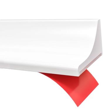 Imagem de Barragem de água de limite de chuveiro, barreira à prova d'água de silicone autoadesivo para banheiro e cozinha protetor de rolha de água para separação seca e molhada calafetagem borda da tira (78