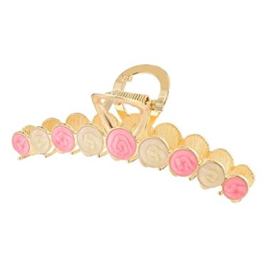 Imagem de barenx Clipes de cabelo de cristal femininos antiderrapantes para mulheres e meninas, cabelo grosso, fixação forte para cabelos finos, ferramentas de updo de cabeleireiro - bege rosa