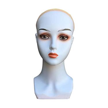 Imagem de barenx Cabelo de cabeça de manequim, manequim de treinamento de estilo, treinamento de manequim, cabeças de bonecas, para praticar penteado, manequim e suporte de grampo grátis - 04