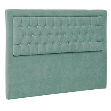 Imagem de Cabeceira Casal Iasi P04 140 Cm Suede Turquesa Tca 946