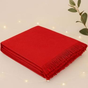 Imagem de Manta Para Sofá Cama Kit 300M x 180M Metros King Super Gigante 100% Algodão Premium,manta para sofá,capa para sofá(Vermelho)