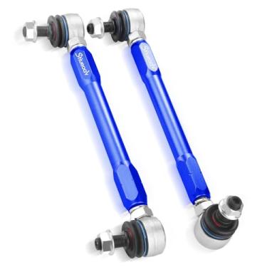 Imagem de Stiueoav K80899 Elo de barra oscilante ajustável - Link de extremidade estabilizador frontal de alumínio compatível com Mustang 2005 2006 2007 2008 2009 2010 2011 2012 2013 2014