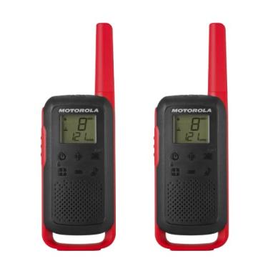Imagem de Motorola Solutions Rádio bidirecional T210 preto W/vermelho pacote com dois pacotes