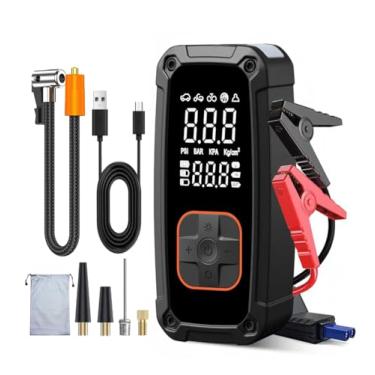 Imagem de Compressor de ar portátil para inflador de pneu - Inflador de pneu portátil de 150PSI para carro, bomba de ar de pneu portátil sem fio com medidor de pneu, bicicleta, motocicleta, bola, tipo de uso