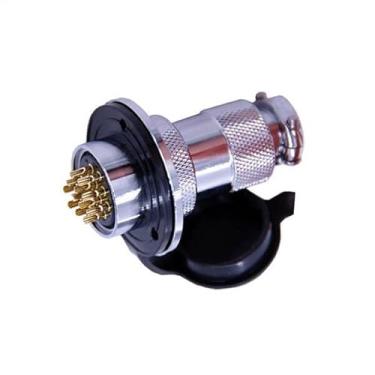 Imagem de GX25 12 pinos macho para fêmea plugue reto e soquete flange montagem conector 25 mm flange redonda 5 conjuntos