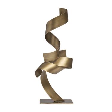 Imagem de Escultura Decorativa Abstrata em Metal Bronze 47cm 21290 Mart