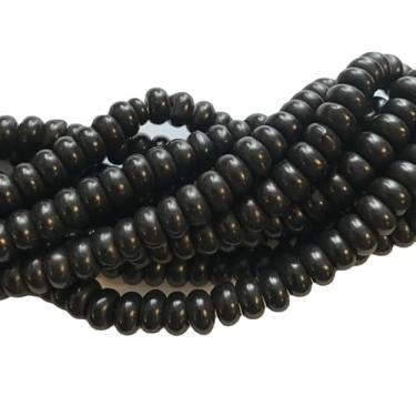 Imagem de Lady Works Fio de 33 cm de pedra natural turquesa tingida, contas lisas rondelle de 8 mm para fazer joias DIY | Beads_02575