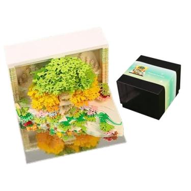 Imagem de 3D Calendar 2026, Tear Away Calendar, Tear Away Notepad Paper Sculpture Flower Tree Design Decor, for School Commute Classroom Workout Christmas Holiday