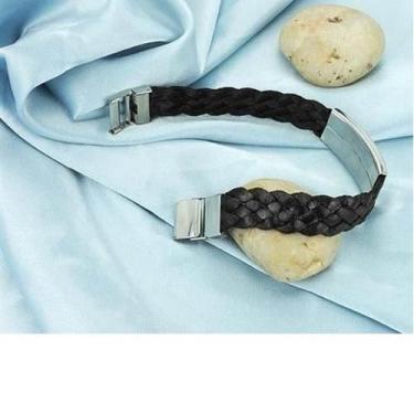 Imagem de Pulseira Masculina De Seda E Aço Inox - Tulerry Semijoias E Acessórios