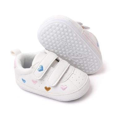 Imagem de Tênis infantil unissex de lona para bebês meninas e meninos, sola antiderrapante, A - multicolorido, 12-18 Months Toddler