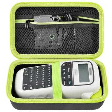 Imagem de Capa compatível com Brother para máquina de etiquetas portátil P-Touch PTH110/PRTH110/Pro PT-H111/PTE110, suporte de armazenamento, organizador de transporte para fitas de etiquetas, adaptador AC,