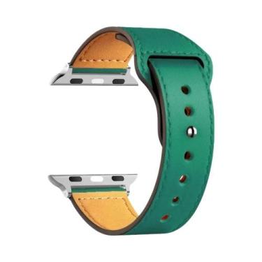 Imagem de Pulseira De Couro Unissex Para Apple Watch Series 8 9 3 4 5 6 SE 7 Ult