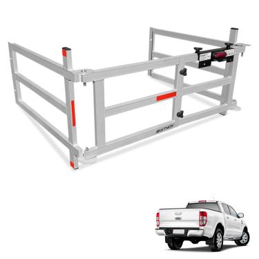 Imagem de Extensor de Caçamba Ranger 2013 a 2026 Dobravel EDD Prata