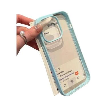 Imagem de Capa De Proteção Luxuosa Transparente Em Acrílico Cor Doce Para iPhone