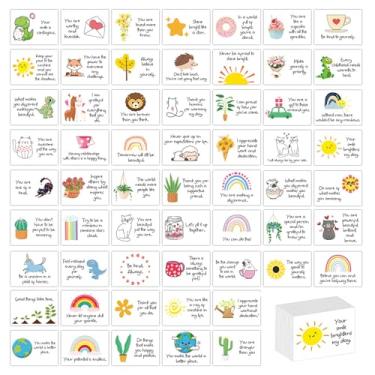 Imagem de 60 peças de cartões de incentivo e agradecimento - 8,5 × 6,5 cm, notas de gratidão em massa para professores/negócios