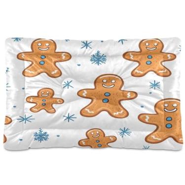 Imagem de Blueangle Cama para cães de gengibre ultra macia e calmante para cães médios, cama retangular confortável para animais de estimação, 36 x 24 polegadas (381)